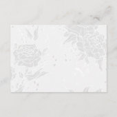 QRコードロマンチックな花リースパープル結婚ズ 出欠カード (裏面)