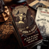 QRコードロマンチックヴィンテージヴァンパイアドラキュラハロウィーン 招待状