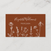 QRコードワイルドフラワーテラコッタ 名刺 (正面)