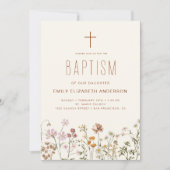 QRコードワイルドフラワーバプテスマ園開花 招待状 (正面)