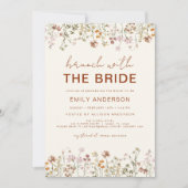 QRコードワイルドフラワーブライダルシャワーブランチ写真 招待状 (正面)