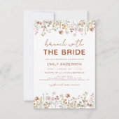 QRコードワイルドフラワーブライダルシャワーブランチ写真 招待状 (正面)