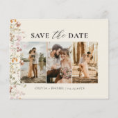 QRコードワイルドフラワー日付の結婚保存 チラシ (正面)