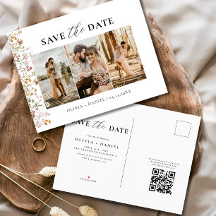 QRコードワイルドフラワー結婚フローラ 案内ポストカード