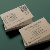 QRコードヴィンテージカメラカメラクラフト 名刺