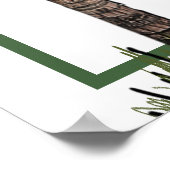 QRコードヴィンテージパームツリートロピカルエレガント ポスター (角)