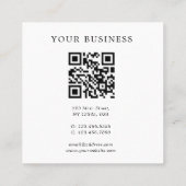 QRコードヴィンテージフラワースクウェア名刺 スクエア名刺 (裏面)