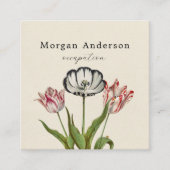 QRコードヴィンテージフラワースクウェア名刺 スクエア名刺 (正面)