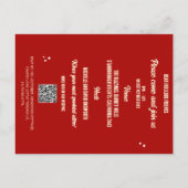 QRコードヴィンテージ不気味ハロウィーン招待状 ポストカード (裏面)