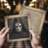 QRコード不気味なヌンラナティックアサイエンハロウィーン 招待状