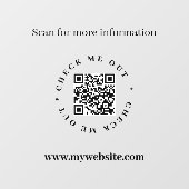 QRコード不透明ウィンドウシール ウィンドウサイン (シート)