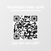 QRコード不透明ビジネスカートラック ウィンドウサイン (シート)