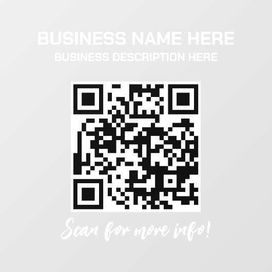 QRコード不透明ビジネスカートラック ウィンドウサイン (シート)