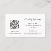 QRコード中和金ゴールド水色背景 名刺 (裏面)