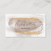 QRコード中和金ゴールド水色背景 名刺 (正面)