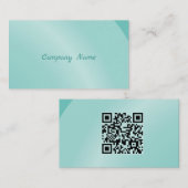 Qrコード中程度の水色ニートモダンシェード 名刺 (正面/裏面)