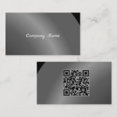 Qrコード中程度の黒いニートモダンシェード 名刺 (正面/裏面)