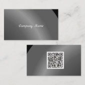 Qrコード中程度の黒いニートモダンシェード 名刺 (正面/裏面)
