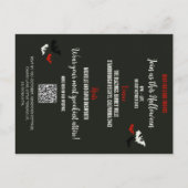 QRコード予算がいくつかの骨をガタガタ!ハローウィンパーティ ポストカード (裏面)