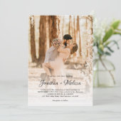 QRコード予算オーバーレイ2フォトスクリプト結婚ズ 招待状 (スタンド正面)