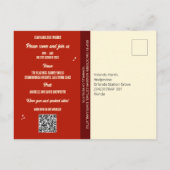 QRコード予算不気味ハローウィンパーティ招待状 ポストカード (裏面)