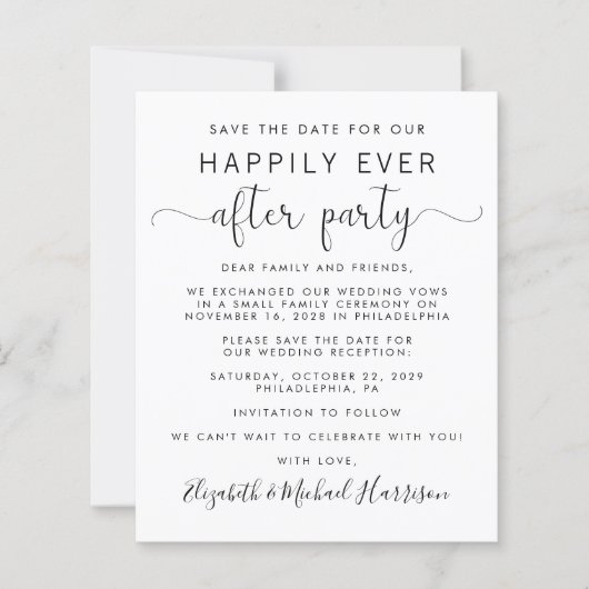 QRコード予算結婚式レセプション日付の保存 (正面)