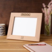 QRコード事業ロゴエッチングされたミニマリスト事業 レーザー彫刻フレーム (左)