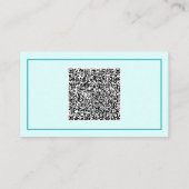 QRコード付きのオーダーメイドターコイズビジネスカード 名刺 (裏面)