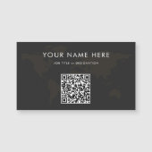 QRコード付きのカスタマイズ可能な情報マグネットカード (正面)