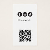 QRコード付きのカスタムミニマリスト名刺 (裏面)