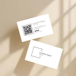 QRコード付きのモダンなプロフェッショナルビジネスカード 名刺