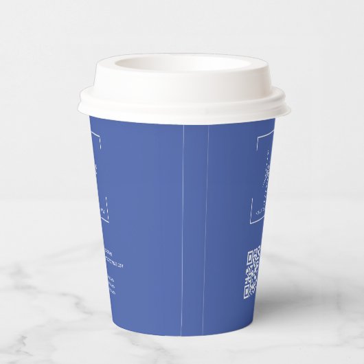 QRコード付きのモダンビジネス会社ロゴ 紙コップ (右)