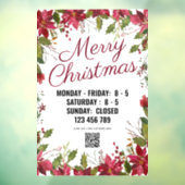 QRコード付きの休日シーズンの店舗の看板。 ウィンドウサイン (シート3)