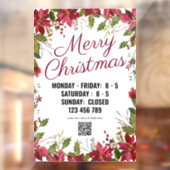 QRコード付きの休日シーズンの店舗の看板。 ウィンドウサイン (シート2)