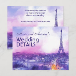 QRコード付きの結婚式の詳細 エンクロージャーカード