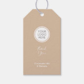 QRコード付きの編集可能な衣類小売りタグ ギフトタグ (正面)