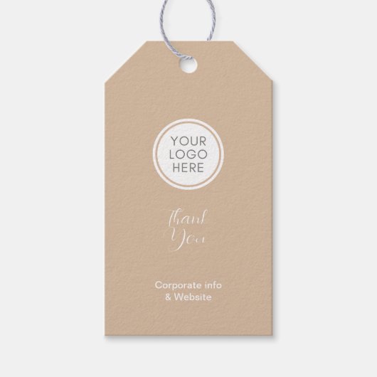 QRコード付きの編集可能な衣類小売りタグ ギフトタグ (正面)