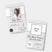 QRコード付きアラスカ公証人パブリックバッジの州 バッジ (Front & Back)