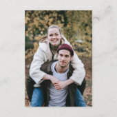 QRコード付きウィンターグリーンウェディングRSVPカード アドバイスカード (裏面)