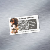 QRコード付きウマ名刺マグネット マグネット名刺 (インサイチュ)