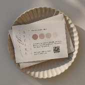 QRコード付きエレガントなウェディングドレスコードカードテンプレート エンクロージャーカード