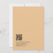 QRコード付きエレガントな水彩フィエスタウェディング 招待状 (裏面)