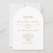 QRコード付きエレガントミニマルウェディング招待状 招待状 (正面)