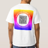 QRコード付きオリジナルTシャツ例 Tシャツ (裏面)