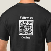 QRコード付きオンライン フォロー メッセージ Tシャツ