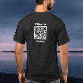 QRコード付きオンライン フォロー メッセージ Tシャツ