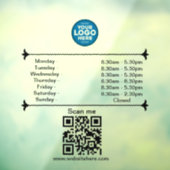QRコード付きオーダーメイドロゴ 開店時間 ウィンドウサイン (シート3)