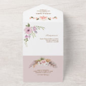 QRコード付きオールインワンフォト結婚式招待状 オールインワン招待状 (外側)