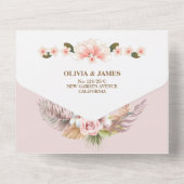 QRコード付きオールインワンフォト結婚式招待状 オールインワン招待状 (裏面)