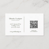 QRコード付きカントリー・ワイルドフラワー 名刺 (裏面)